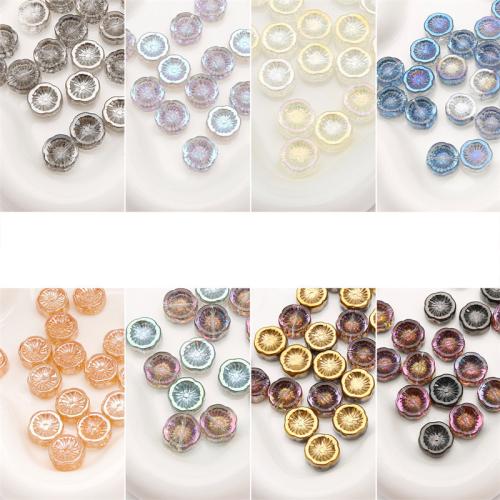 Fashion Glass Beads, Flower, DIY, more colors for choice, 14x16mm, 10PCs/Bag, Sold By Bag