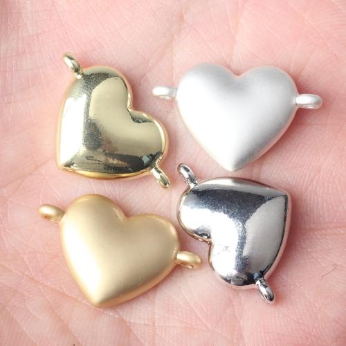 Heart Zinc Alloy Connector plated DIY nickel lead & cadmium free Sold By Bag