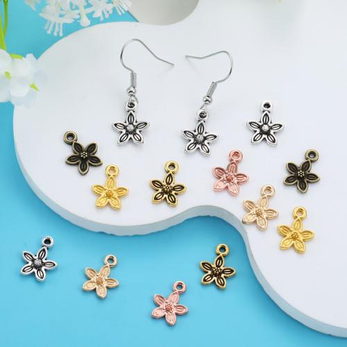 Zinc Alloy Flower Pendants plated DIY nickel lead & cadmium free Approx 2mm Sold By Bag