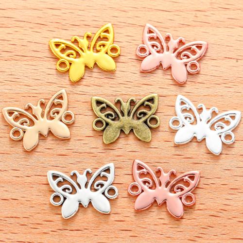 Animal Tibetan Style Connector, Butterfly, plated, DIY, more colors for choice, nickel, lead & cadmium free, 15x11.50mm, Hole:Approx 1.5mm, 100PCs/Bag, Sold By Bag