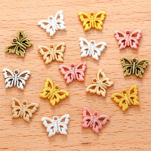Tibetan Style Animal Pendants, Butterfly, plated, DIY, more colors for choice, nickel, lead & cadmium free, 15x10.50mm, 100PCs/Bag, Sold By Bag