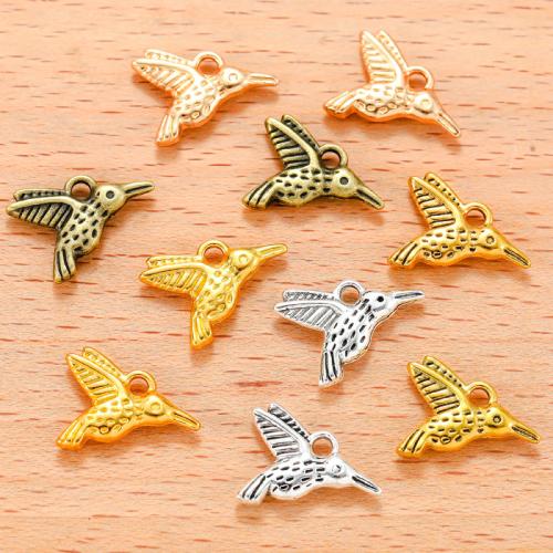 Tibetan Style Animal Pendants, Bird, plated, DIY, more colors for choice, nickel, lead & cadmium free, 17x13mm, Hole:Approx 2mm, 100PCs/Bag, Sold By Bag