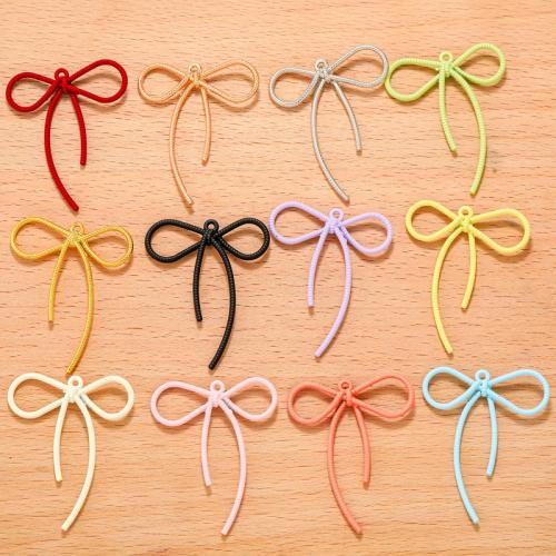 Tibetan Style Bowknot Pendants, plated, DIY, more colors for choice, nickel, lead & cadmium free, 43x36mm, 10PCs/Bag, Sold By Bag