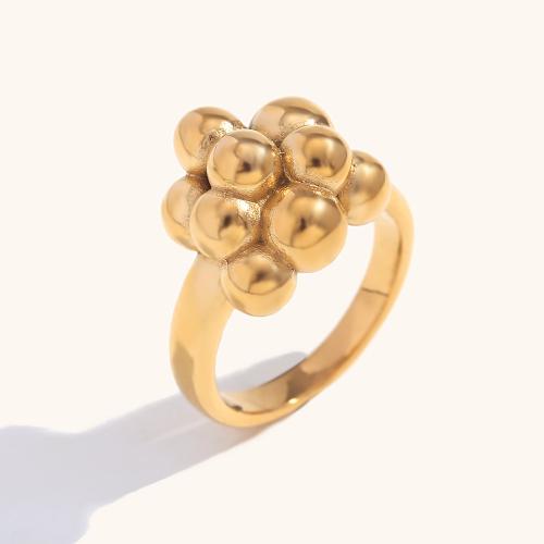 Edelstahl Ringe, 304 Edelstahl, 18K vergoldet, Modeschmuck & verschiedene Größen vorhanden & für Frau, verkauft von PC