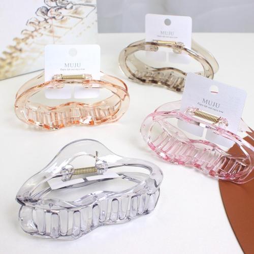 Hair Claw Clips, Polystyrene, Cloud, for woman & hollow, more colors for choice, 10PCs/Bag, Sold By Bag