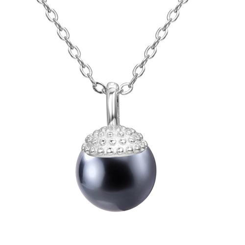 925 Sterling Silver Necklaces, with Shell Pearl, different styles for choice, more colors for choice, Sold By PC