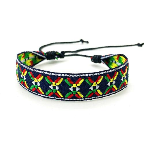 Chain Woven Bracelets Polyester with Linen Unisex Length Approx 16.5-25 cm Sold By PC