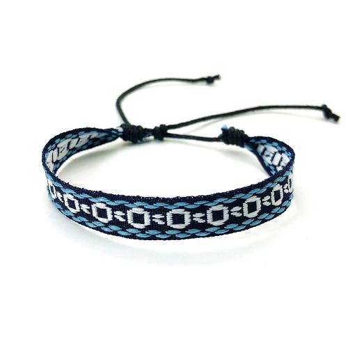 Chain Woven Bracelets, Polyester, with Linen, knit, Unisex & different designs for choice, more colors for choice, Length:Approx 16.5-25 cm, Sold By PC