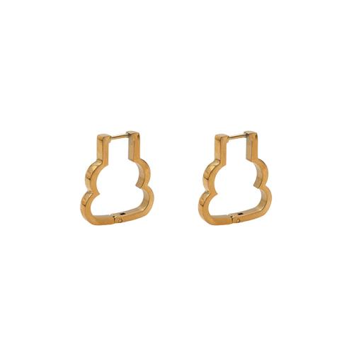 Titanium Steel Lever Back Earring, Geometrical Pattern, gold color plated, different styles for choice & for woman & hollow, Sold By Pair