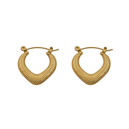 Titantium acciaio orecchino a sostegno, placcato, gioielli di moda & per la donna, nessuno, 22x23mm, Venduto da coppia