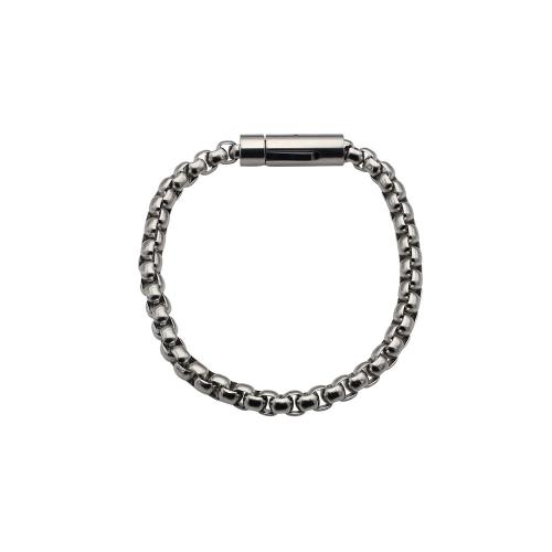 Titanium Steel Bracelet, plated, fashion jewelry & for man, more colors for choice, Length:Approx 8.3 Inch, Sold By PC