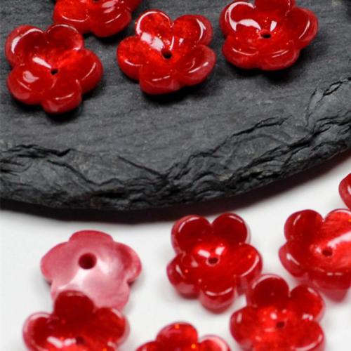 Acetate Beads, Flower, DIY, more colors for choice, 12mm, 50PCs/Bag, Sold By Bag