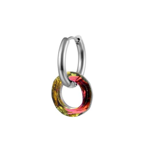 Huggie Hoop Drop Earring, 316L Stainless Steel, polished, fashion jewelry & Unisex, more colors for choice, Sold By PC