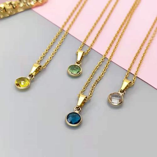 Zinc Alloy Jewelry Necklace with 304 Stainless Steel Chain with 5cm extender chain fashion jewelry & for woman & with rhinestone Length Approx 45 cm Sold By PC