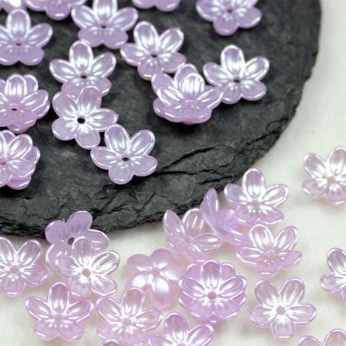 Acrylic Bead Cap, Flower, DIY, more colors for choice, 12mm, 100PCs/Bag, Sold By Bag