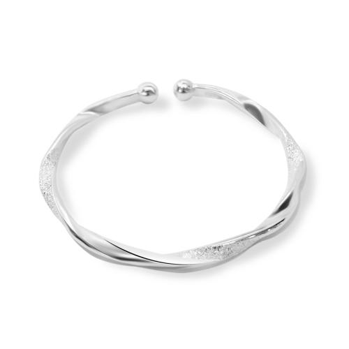 Pulseiras de prata, 925 de prata esterlina, joias de moda & para mulher, Diametro interno:Aprox 55mm, vendido por PC