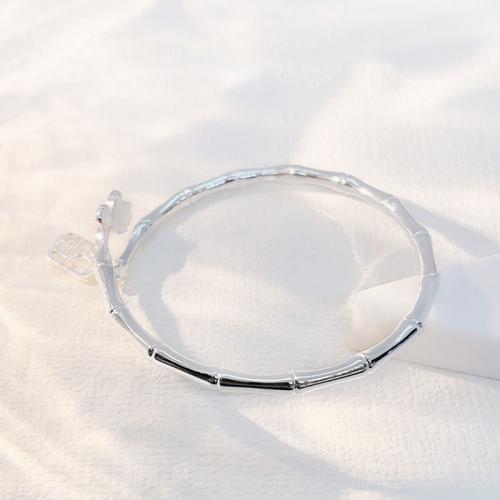 925 Sterling Silver Bangle Bracelet, fashion jewelry & different styles for choice & for woman, Inner Diameter:Approx 56mm, Sold By PC