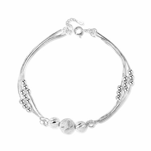 Bransoletki srebrne, 925 Srebro, biżuteria moda & różne style do wyboru & dla kobiety, długość około 19 cm, sprzedane przez PC