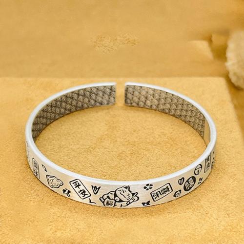 925 Sterling Silver Bangle Bracelet fashion jewelry & Unisex Inner Approx 55mm Sold By PC