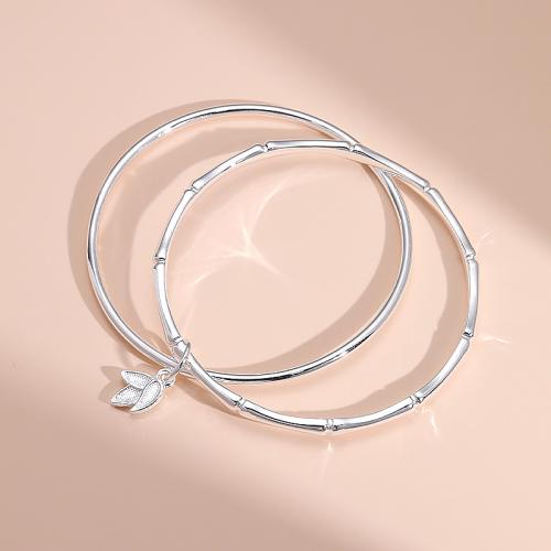 925 Sterling Silver Bangle Bracelet fashion jewelry & for woman &  Inner Approx 58mm Sold By PC