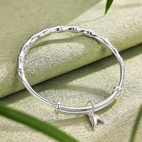 925 Sterling Silver Bangle Bracelet, fashion jewelry & different styles for choice & for woman, Inner Diameter:Approx 58mm, Sold By PC