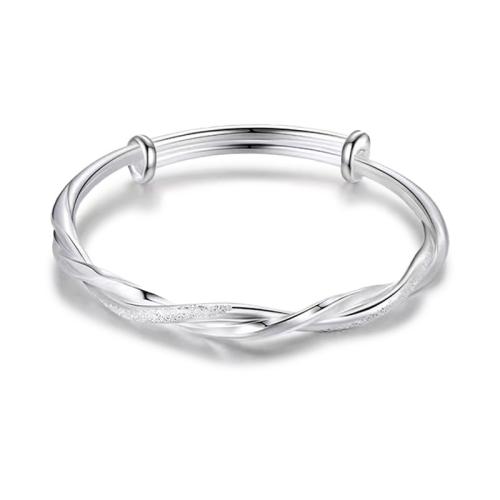925 Sterling Silver Bangle Bracelet, fashion jewelry & for woman, Inner Diameter:Approx 58x60mm, Sold By PC