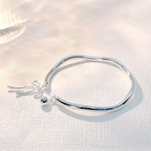 925 Sterling Silver Bangle Bracelet fashion jewelry & for woman Inner Approx 54mm Sold By PC