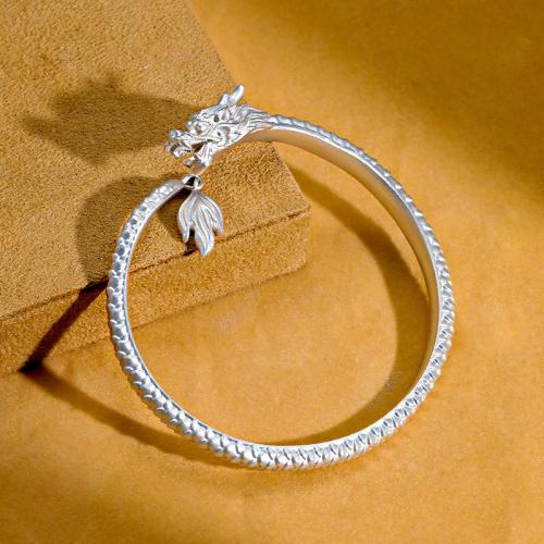 925 Sterling Silver Bangle Bracelet Dragon fashion jewelry & Unisex Sold By PC