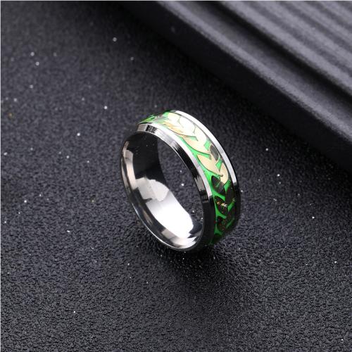 Couple Finger Rings, 304 Stainless Steel, Unisex & different styles for choice & luminated & enamel, more colors for choice, US Ring Size:9, Sold By PC