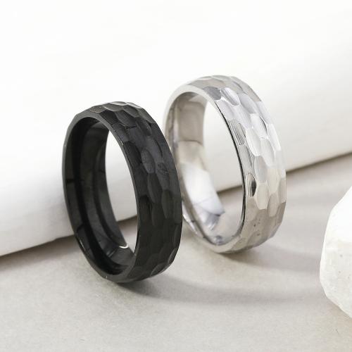 Stainless Steel Finger Ring, 304 Stainless Steel, fashion jewelry & Unisex, more colors for choice, width 6mm, Sold By PC