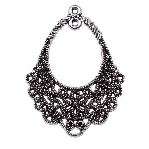 Tibetan Style Pendants, antique silver color plated, DIY & double-hole, 41x31mm, Sold By PC