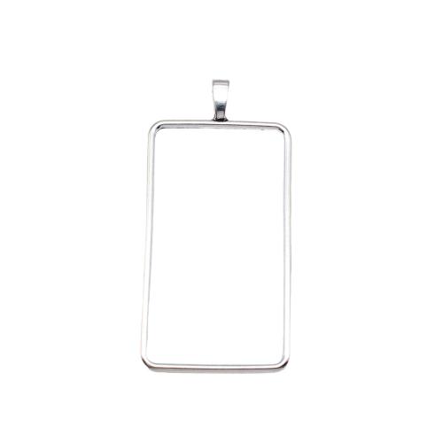 Tibetan Style Hollow Pendants, Rectangle, antique silver color plated, DIY, 69x33x2mm, Sold By PC
