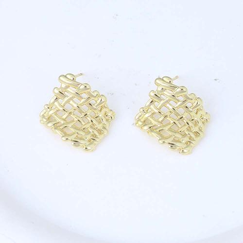 Cubic Zirconia Micro Pave Brass Earring, gold color plated, micro pave cubic zirconia & for woman, nickel, lead & cadmium free, 19.40x18.30x5.50mm, Sold By Pair