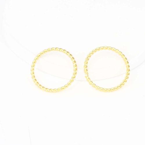 Латунь Ювелирные кольца, Круглая, плакирован золотом, DIY, не содержит никель, свинец, 59.30x33.90x3.70mm, продается PC
