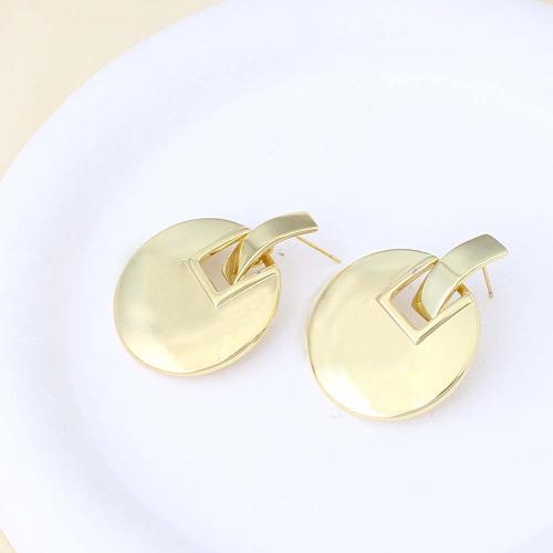 Brass Drop Earring, gold color plated, for woman, nickel, lead & cadmium free, 28.30x25.10x4.30mm, Sold By Pair