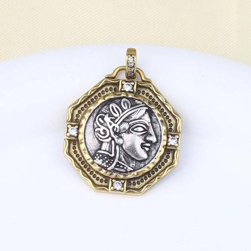 Brass Jewelry Pendants, plated, DIY, nickel, lead & cadmium free, 23.40x20.50mm, Sold By PC