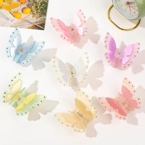 Заколки-Крабы, Акрил, бабочка, Связанный вручную, разные стили для выбора & Женский, Много цветов для выбора, продается PC