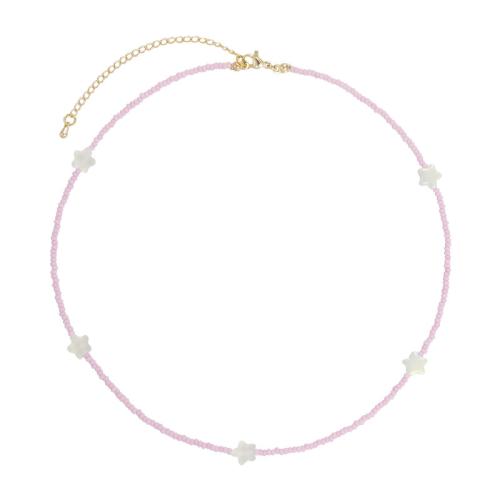 Seed verre collier de perles, Seedbead, avec 7cm chaînes de rallonge, fait à la main, bijoux de mode & pour femme, plus de couleurs à choisir, Longueur:42.5 cm, Vendu par PC