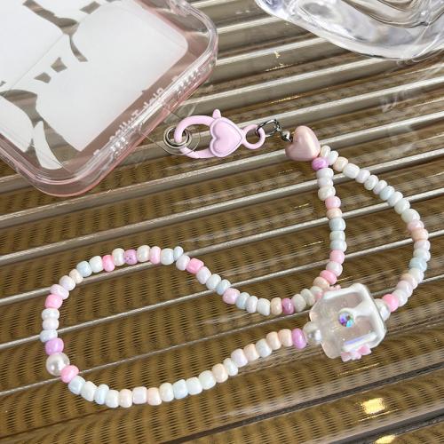 Mobile Phone Lanyard, Resin, handmade, multifunctional & different styles for choice & for woman, Length:Approx 28 cm, Sold By PC