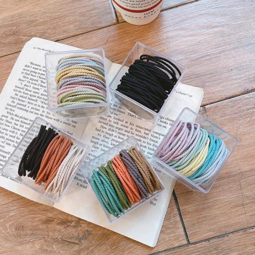 Elastische haarband, Rubber Band, handgemaakt, voor vrouw, meer kleuren voor de keuze, Diameter: 4.5cm, 50pC's/box, Verkocht door box