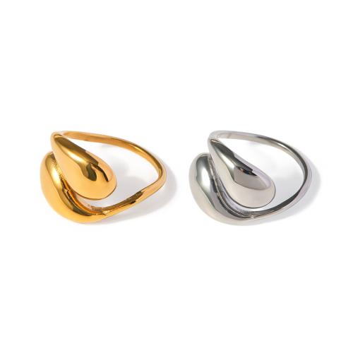 Vinger Ring in edelstaal, 304 roestvrij staal, plated, voor vrouw, meer kleuren voor de keuze, Verkocht door PC