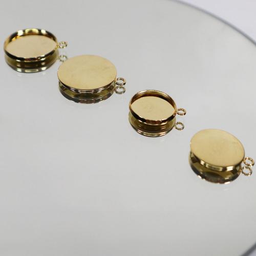 Stainless Steel Pendant Setting 304 Stainless Steel plated DIY golden Sold By Lot