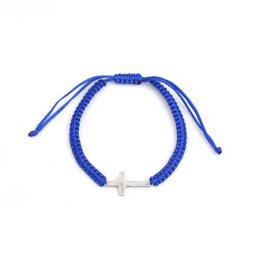 Chain Woven Bracelets Zinc Alloy with Knot Cord plated Unisex Length Approx 25 cm Sold By PC