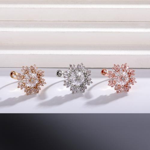 Cubique anneau en laiton Circonia Micro Pave, bijoux de mode & pavé de micro zircon & pour femme, plus de couleurs à choisir, Vendu par PC
