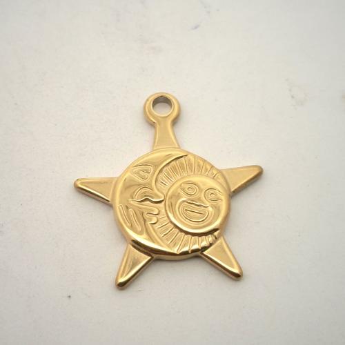 Stainless Steel Pendants 316 Stainless Steel DIY golden Sold By PC