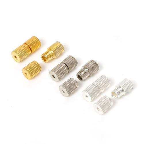 Brass Screw Clasp, DIY, more colors for choice, 3x7mm, 50PCs/Bag, Sold By Bag