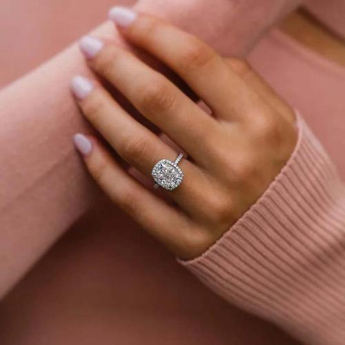 Krychlový Circonia Micro vydláždit mosazný prsten, Mosaz, různé velikosti pro výběr & micro vydláždit kubické zirkony & pro ženy, Prodáno By PC