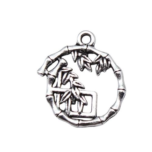 Zinc Alloy Pendants Bamboo antique silver color plated DIY Sold By PC