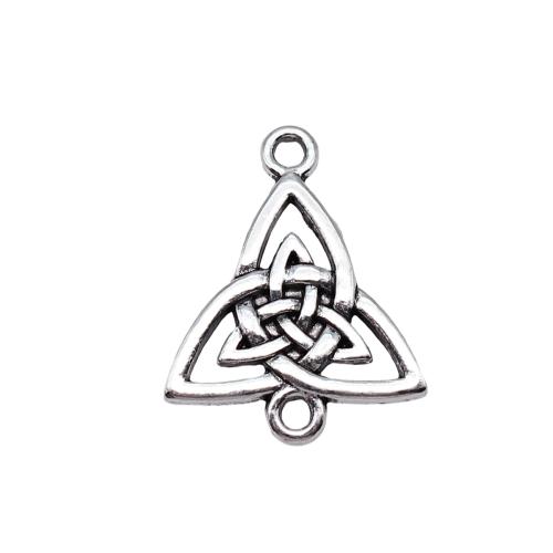 Tibetan Style Connector, Triangle, antique silver color plated, DIY & 1/1 loop, 24x20mm, Sold By PC