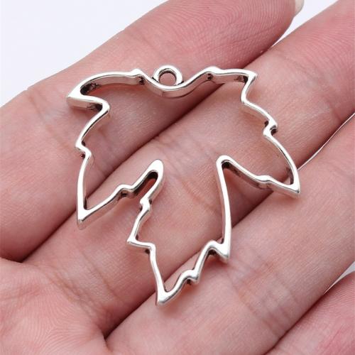 Zinc Alloy Leaf Pendants Maple Leaf plated DIY & hollow Sold By PC
